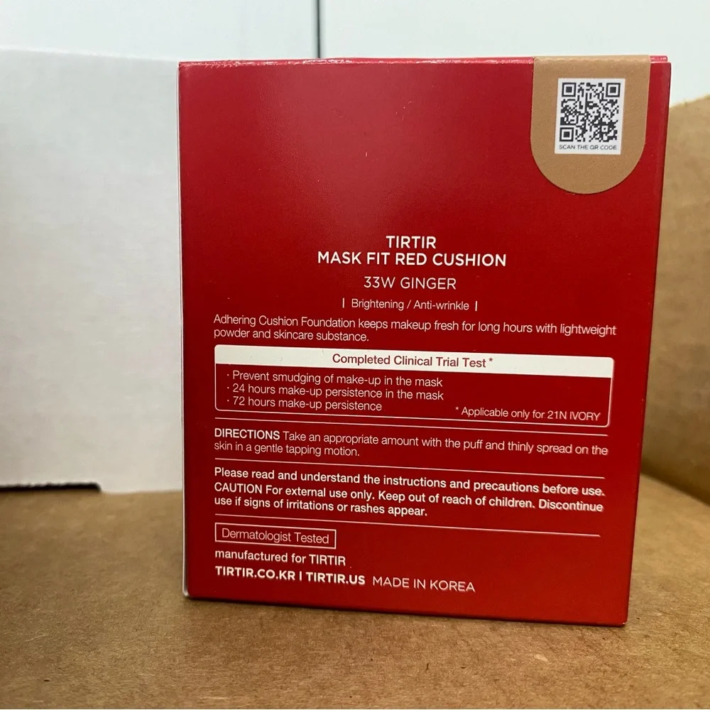 NEW TIRTIR Mask‎ Fit Red Cushion Foundation 33W Ginger .63 oz